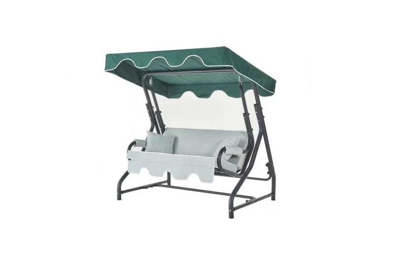 Hage dobbelsvingstol Laziuki (170 x 165 x 110 cm) Lys Grågrønn - Lys Grågrønn - Hagemøbler - Stoler & Lenestoler - Hengestoler