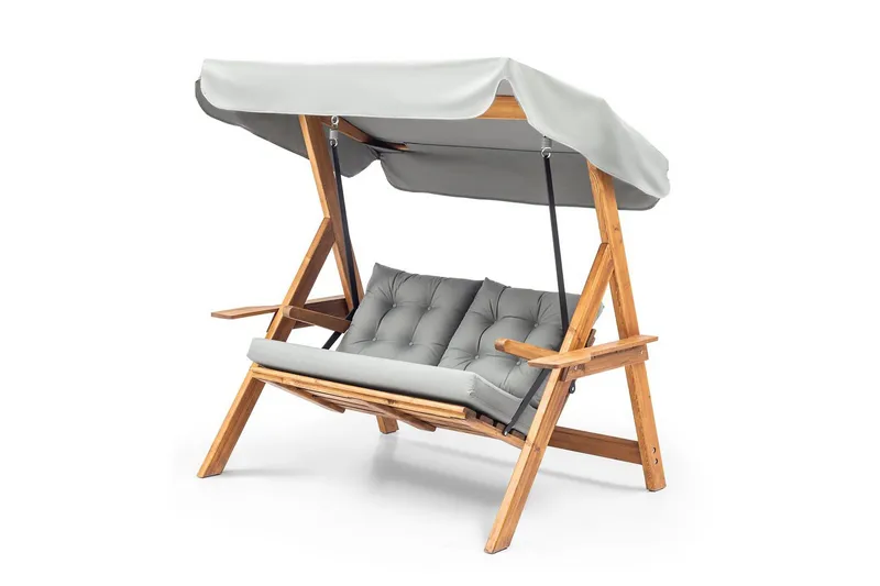 Hage dobbelsvingstol Limca Huske Grå, Grå