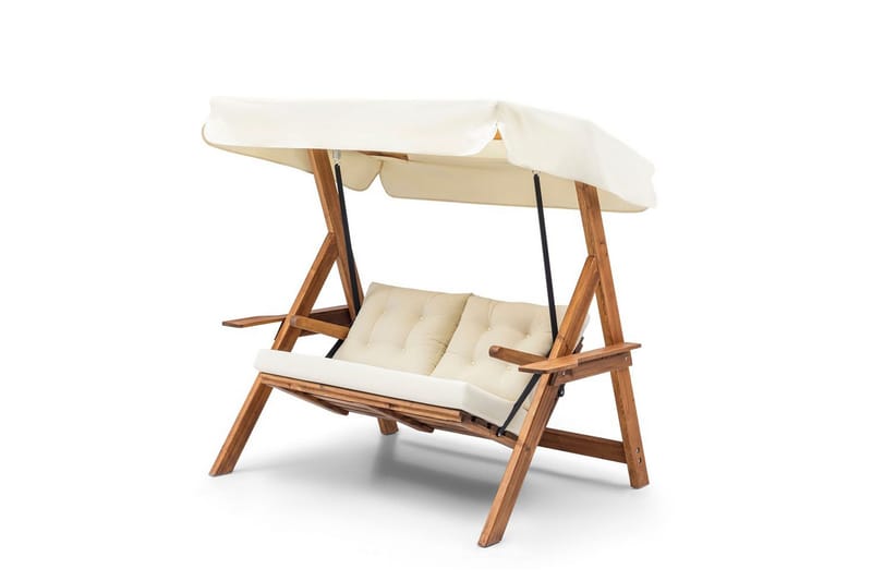 Hage dobbelsvingstol Limca Huske Krem - Krem - Hagemøbler - Stoler & Lenestoler - Hengestoler