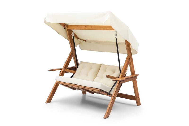 Hage dobbelsvingstol Limca Huske Krem, Krem