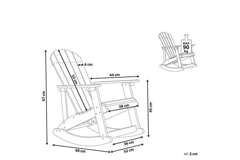 Hagegyngestol Adirondack - Blå - Hagemøbler - Stoler & Lenestoler - Gyngestol utendørs