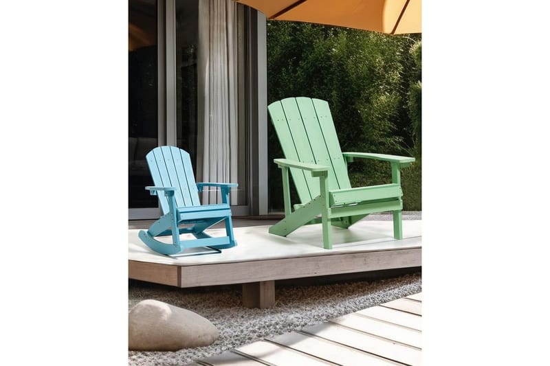 Hagegyngestol Adirondack - Blå - Hagemøbler - Stoler & Lenestoler - Gyngestol utendørs