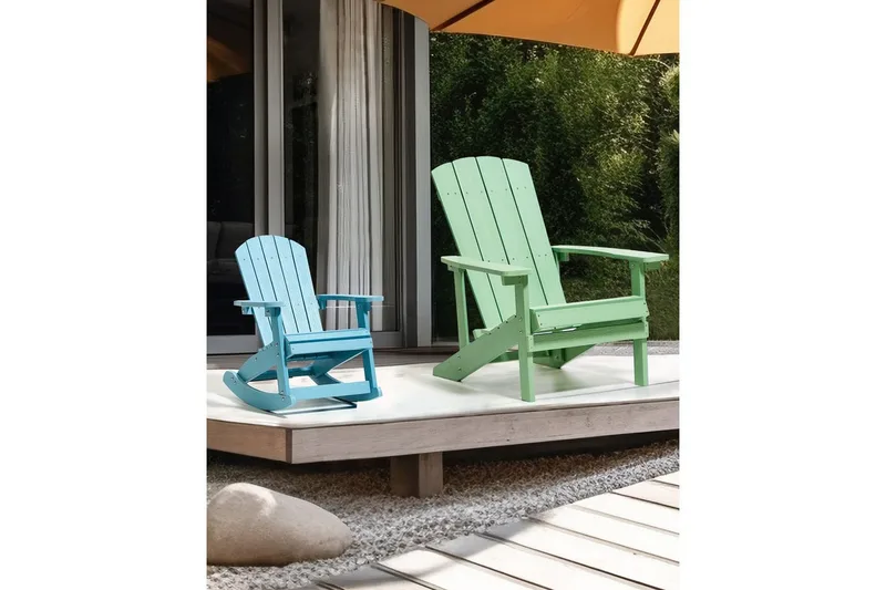 Hagegyngestol Adirondack - Blå - Hagemøbler - Stoler & Lenestoler - Gyngestol utendørs
