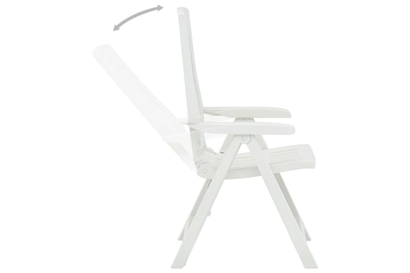 Hagelenestoler 2 stk plast hvit - Posisjonsstol