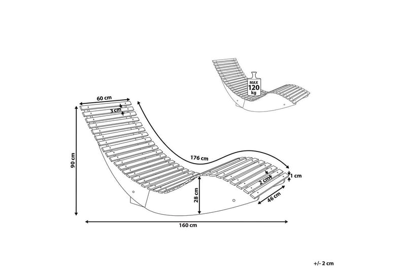 Hagesolseng Brescia II - Hagemøbler - Stoler & Lenestoler - Solseng & solvogner