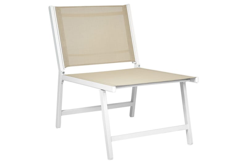 Hagestol Marceddi - Beige, hvit - Hagemøbler - Stoler & Lenestoler - Utelenestoler