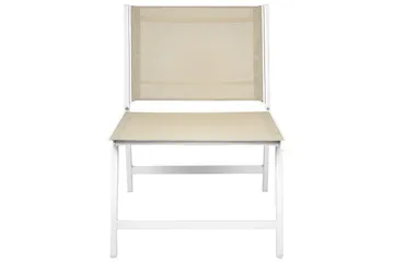 Hagestol Marceddi - Beige, hvit - Hagemøbler - Stoler & Lenestoler - Utelenestoler