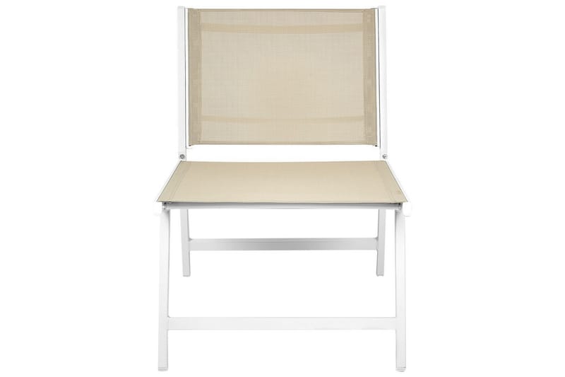 Hagestol Marceddi - Beige, hvit - Hagemøbler - Stoler & Lenestoler - Utelenestoler