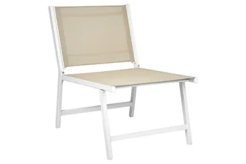 Hagestol Marceddi - Beige, hvit - Hagemøbler - Stoler & Lenestoler - Utelenestoler