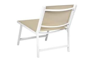 Hagestol Marceddi - Beige, hvit - Hagemøbler - Stoler & Lenestoler - Utelenestoler