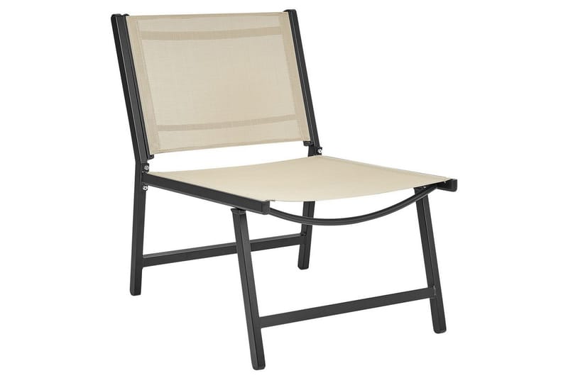 Hagestol Marceddi - Beige, svart - Hagemøbler - Stoler & Lenestoler - Utelenestoler