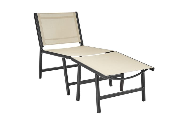 Hagestol sett med 2 Marceddi - Beige, svart - Hagemøbler - Stoler & Lenestoler - Utelenestoler