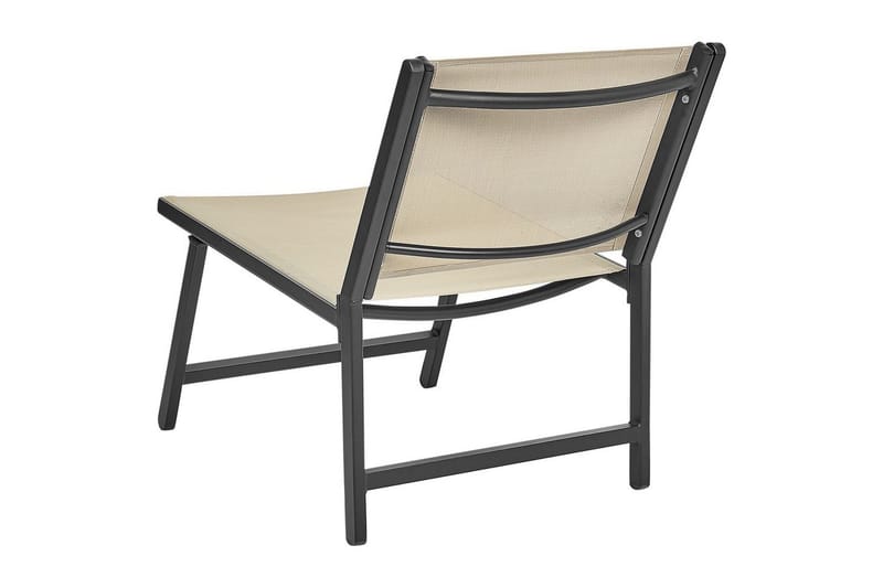 Hagestol sett med 2 Marceddi - Beige, svart - Hagemøbler - Stoler & Lenestoler - Utelenestoler