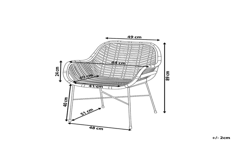 Canora Stol 51 cm - Svart - Spisestoler & hagestoler utendørs