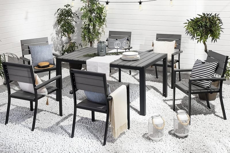 Como Stol 6-pk 55 cm - Svart - Hagemøbler - Stoler & Lenestoler - Spisestoler & hagestoler utendørs