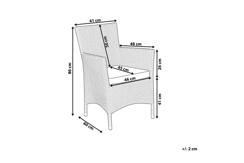 Galar Hagestol 2-pk - Hvit - Hagemøbler - Stoler & Lenestoler - Spisestoler & hagestoler utendørs