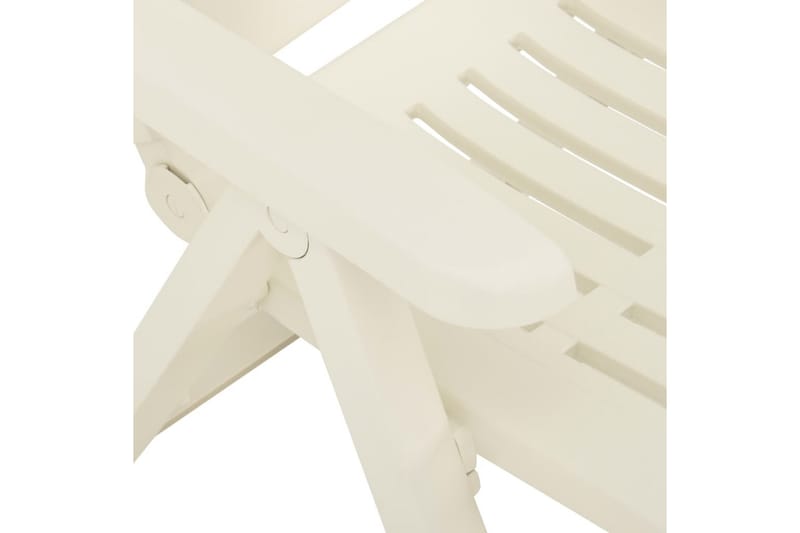 Hagelenestoler 2 stk plast hvit - Hvit - Spisestoler & hagestoler utendørs - Balkongstoler