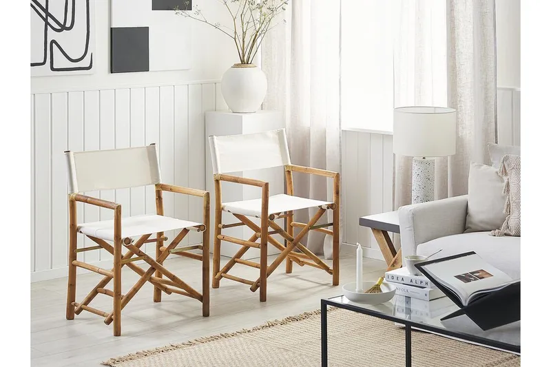 Hagestol 2 stk lyst tre / beige MOLISE - Tre / Natur - Hagemøbler - Stoler & Lenestoler - Spisestoler & hagestoler utendørs