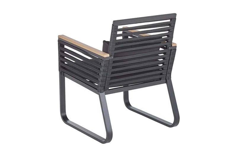 Hagestol 2 stk svart CANETTO - Svart - Hagemøbler - Stoler & Lenestoler - Spisestoler & hagestoler utendørs