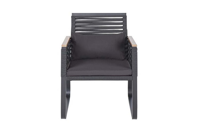 Hagestol 2 stk svart CANETTO - Svart - Hagemøbler - Stoler & Lenestoler - Spisestoler & hagestoler utendørs