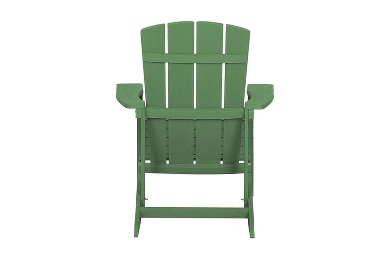 Hagestol med fotskammel grønn ADIRONDACK - Grønn - Spisestoler & hagestoler utendørs - Balkongstoler