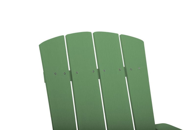 Hagestol med fotskammel grønn ADIRONDACK - Grønn - Hagemøbler - Stoler & Lenestoler - Solstoler - Dekkstol