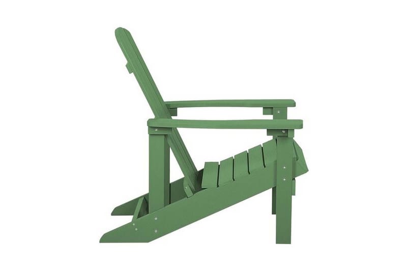 Hagestol med fotskammel grønn ADIRONDACK - Grønn - Hagemøbler - Stoler & Lenestoler - Solstoler - Dekkstol