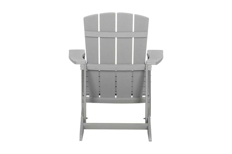 Hagestol med fotskammel lys grå ADIRONDACK - Grå - Hagemøbler - Stoler & Lenestoler - Solstoler - Dekkstol