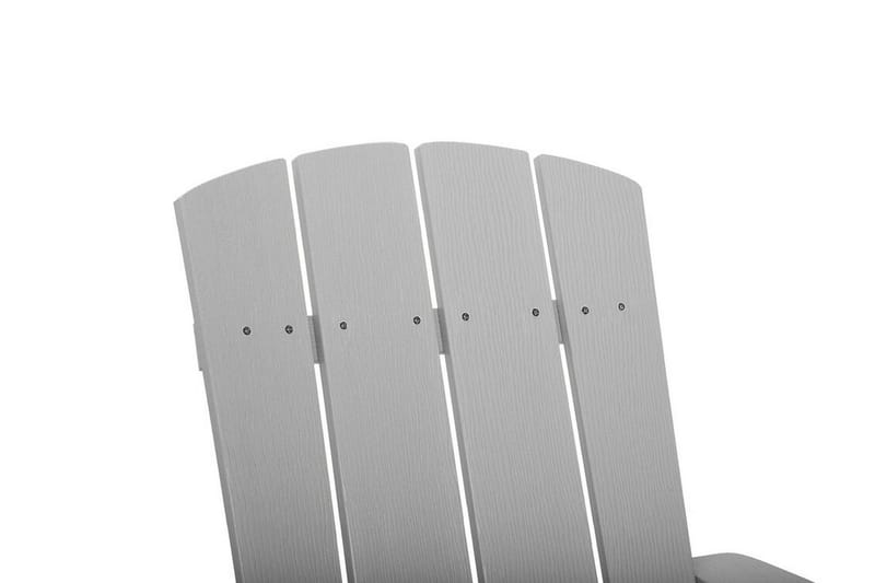 Hagestol med fotskammel lys grå ADIRONDACK - Grå - Hagemøbler - Stoler & Lenestoler - Solstoler - Dekkstol