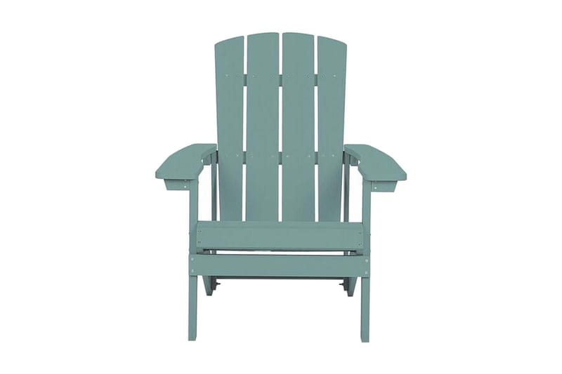 Hagestol med fotskammel turkis ADIRONDACK - Blå - Hagemøbler - Stoler & Lenestoler - Solstoler - Dekkstol