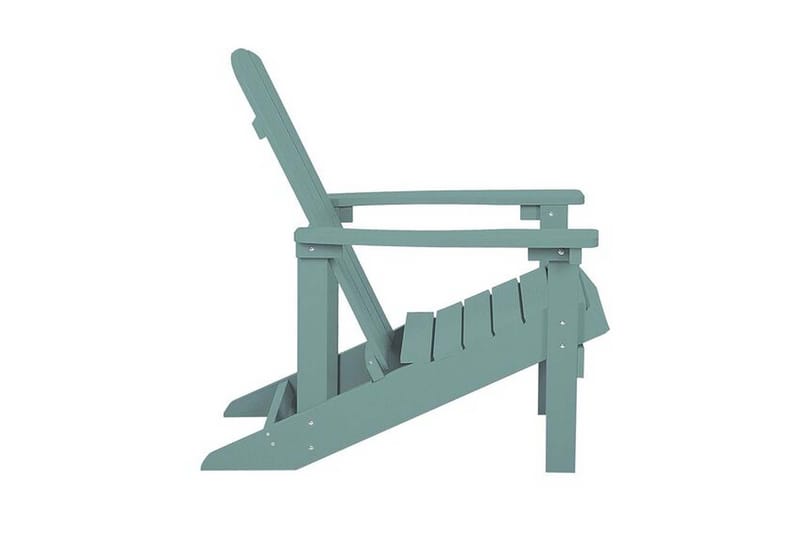 Hagestol med fotskammel turkis ADIRONDACK - Blå - Hagemøbler - Stoler & Lenestoler - Solstoler - Dekkstol