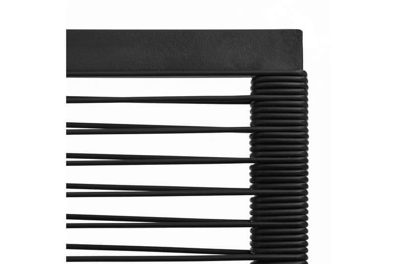 Hagestoler 2 stk svart PVC rotting - Svart - Spisestoler & hagestoler utendørs - Balkongstoler