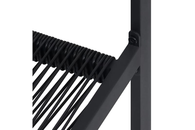 Hagestoler 2 stk PVC rotting svart - Svart - Hagemøbler - Stoler & Lenestoler - Spisestoler & hagestoler utendørs