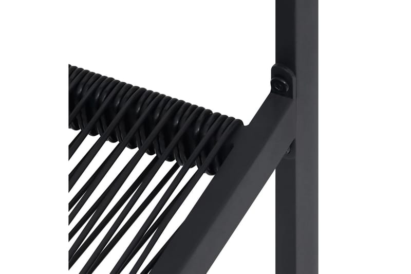 Hagestoler 2 stk PVC rotting svart - Svart - Spisestoler & hagestoler utendørs - Balkongstoler