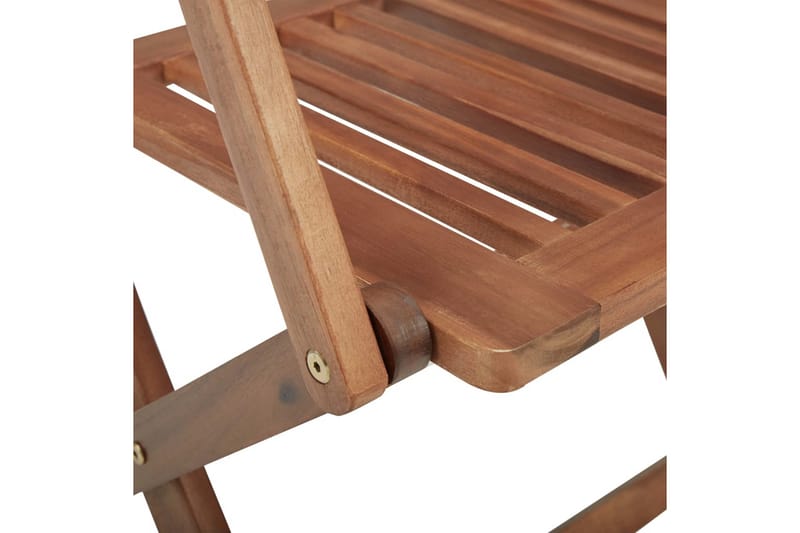 Klappstoler 2 stk heltre akasie - Brun - Spisestoler & hagestoler utendørs - Balkongstoler