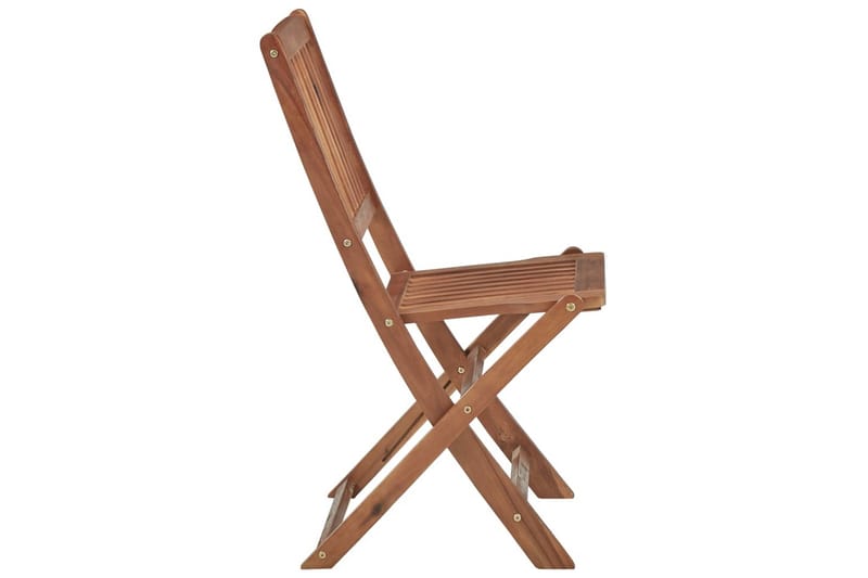 Klappstoler 4 stk heltre akasie - Brun - Spisestoler & hagestoler utendørs - Balkongstoler