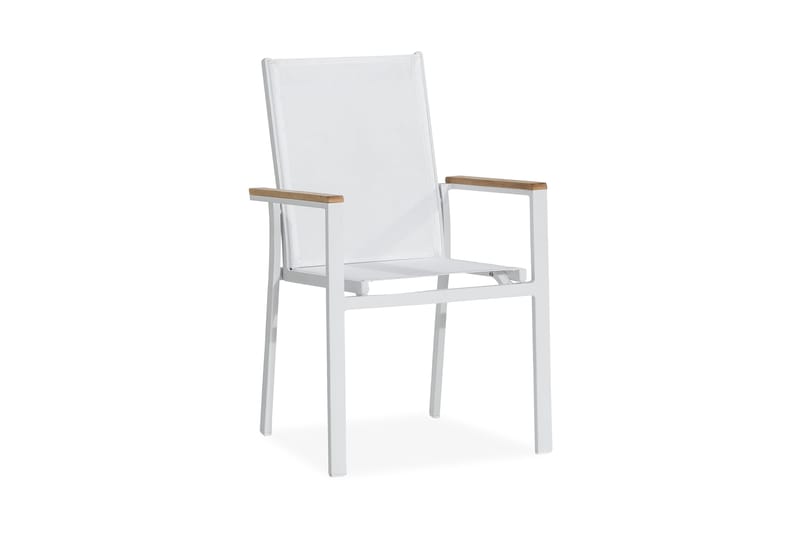 Las Vegas Stablestol, Hvit/Teak