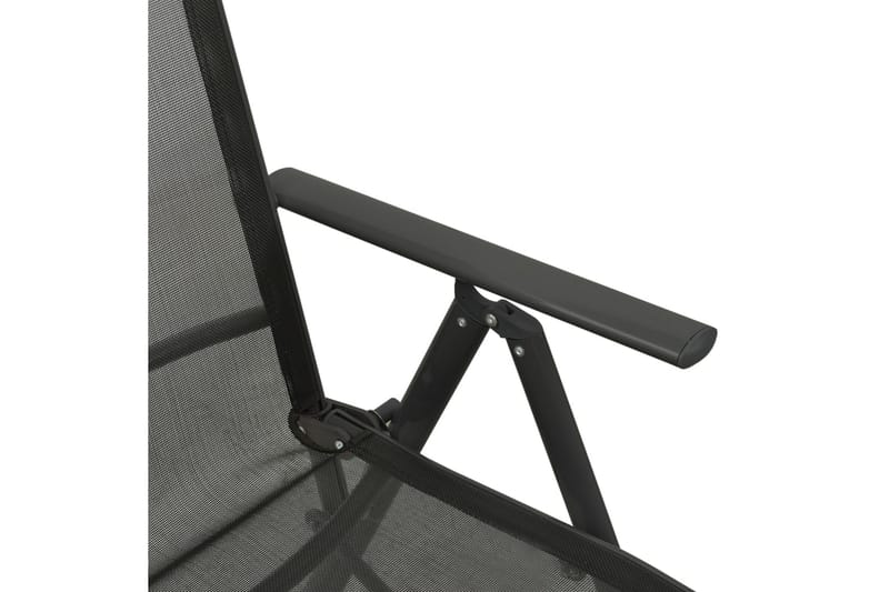 Lenestoler for hage 2 stk textilene og aluminium antrasitt - Antrasittgrå - Spisestoler & hagestoler utendørs - Balkongstoler