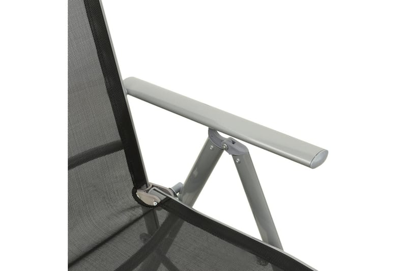 Lenestoler for hage 2 stk textilene og aluminium sølv - Silver - Spisestoler & hagestoler utendørs - Balkongstoler