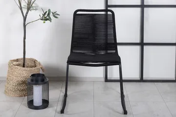 Lindos Stablestol Svart - Venture Home - Hagemøbler - Stoler & Lenestoler - Spisestoler & hagestoler utendørs