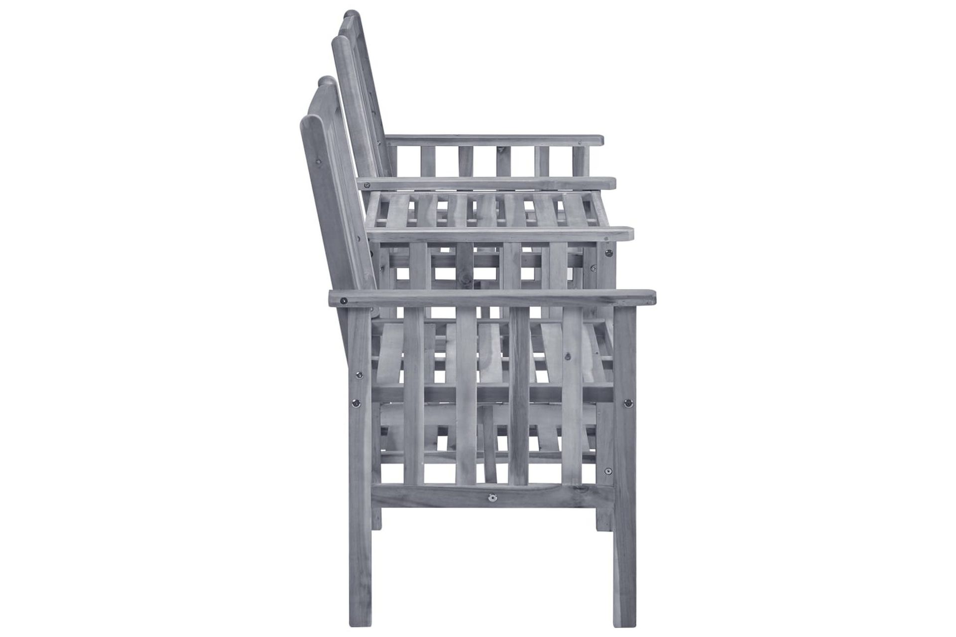 Hagestoler med tebord 159x61x92 cm heltre akasie - Brun - Hagemøbler - Loungemøbler - Loungestol ute