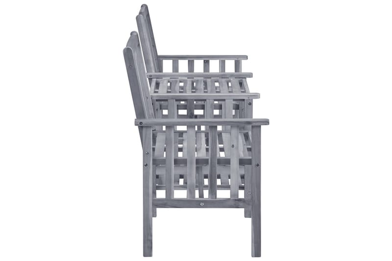 Hagestoler med tebord 159x61x92 cm heltre akasie - Brun - Hagemøbler - Loungemøbler - Loungestol ute
