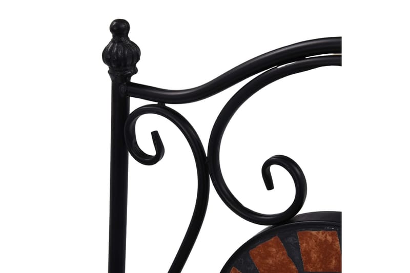 Mosaikkbistrostoler 2 stk brun keramikk - Brun - Spisestoler & hagestoler utendørs - Balkongstoler