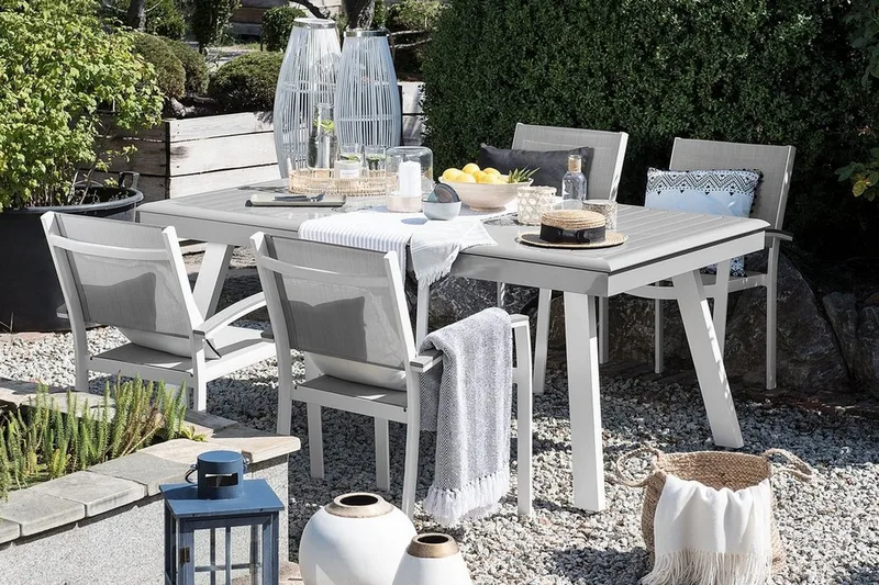 Pereta Hagestol 4-pk 50 cm - Hvit - Hagemøbler - Stoler & Lenestoler - Spisestoler & hagestoler utendørs