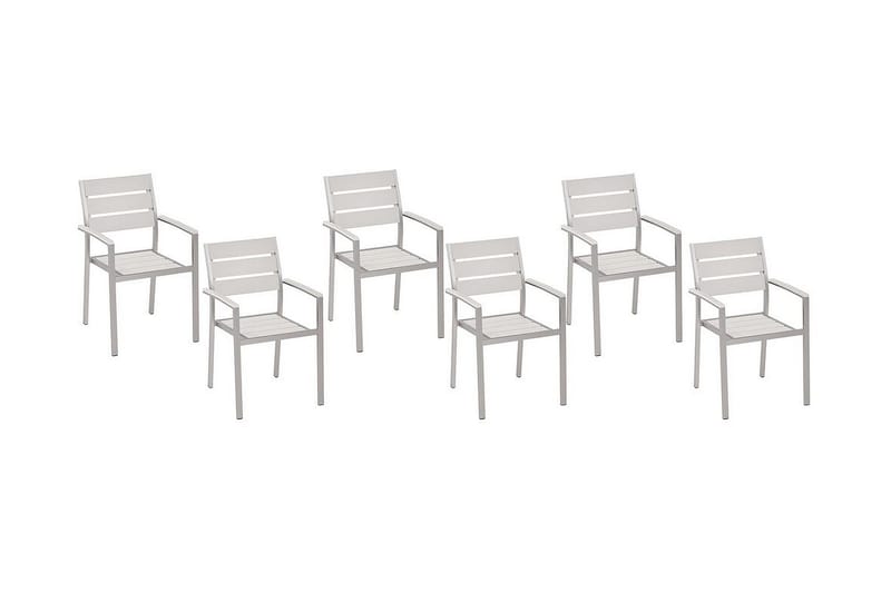 Purujosa Hagestol 6-pk - Hvit - Hagemøbler - Stoler & Lenestoler - Spisestoler & hagestoler utendørs