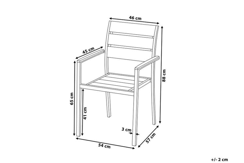 Purujosa Hagestol 6-pk - Hvit - Hagemøbler - Stoler & Lenestoler - Spisestoler & hagestoler utendørs