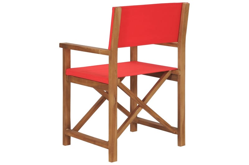 Regissørstol heltre teak rød - Rød - Spisestoler & hagestoler utendørs - Balkongstoler