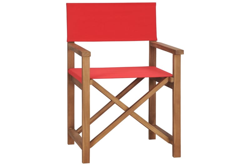 Regissørstol heltre teak rød - Rød - Spisestoler & hagestoler utendørs - Balkongstoler