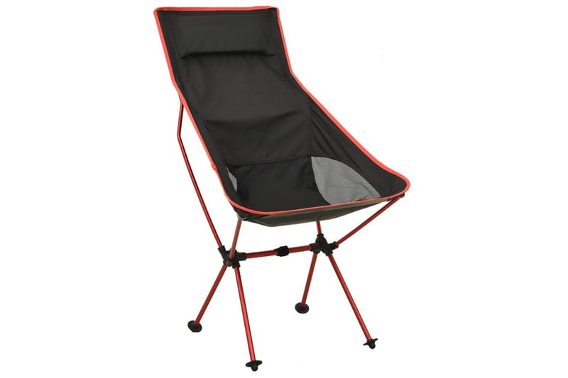 Sammenleggbar campingstol PVC og aluminium svart - Svart - Hagemøbler - Stoler & Lenestoler - Spisestoler & hagestoler utendørs