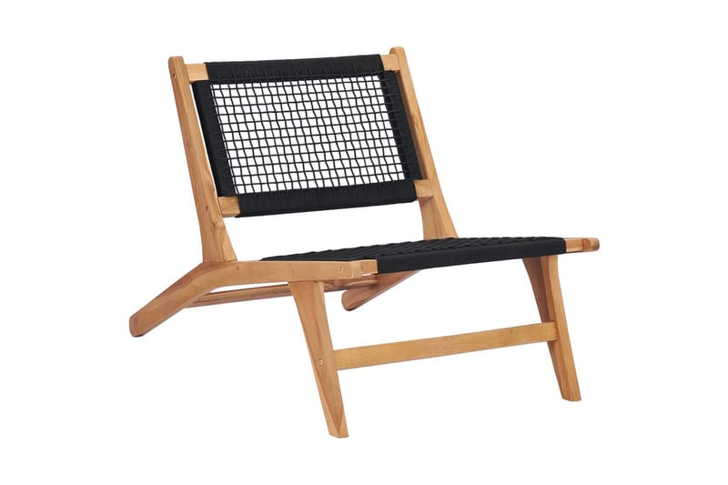 Solseng med fotstøtte heltre teak tre og tau - Brun - Hagemøbler - Stoler & Lenestoler - Spisestoler & hagestoler utendørs